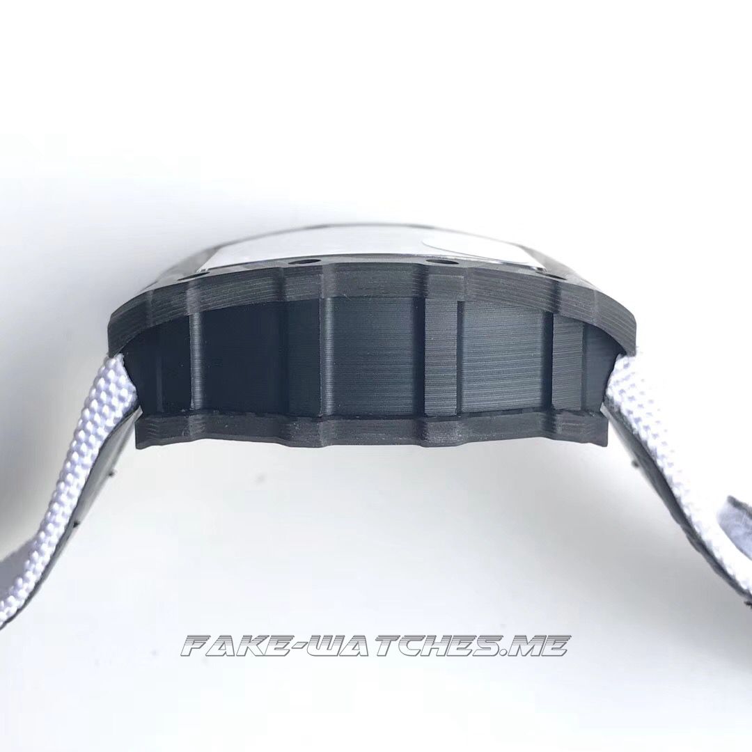 Richard Mille RM35-01 Rafael Nadal Forged Carbon Skeleton Black Dial Gray Nylon Strap